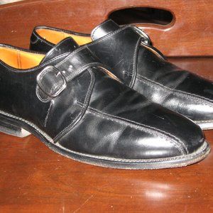 Allen Edmonds CONCORD Sz 7.5 3E Black Monk Strap